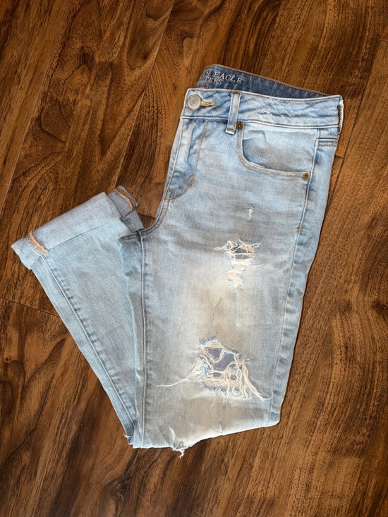 American Eagle Outfitters Denim - American Eagle Outfitters Light Wash Distressed Denim Skinny Jeans